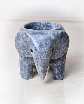 onyx marble elephant tea light stone candle holder