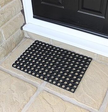 rondo rubber ring door mat grid 100% heavy duty floor mat with drainage holes anti fatigue dirt scrapper outdoor mat non slip