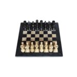 Fossil & Black Marble Chess Set
