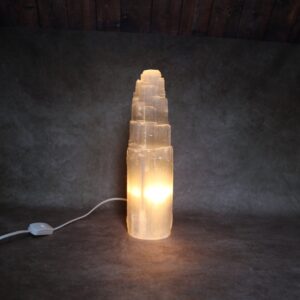 Selenite Natural Tower Lamp