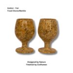 Fossil Stone Goblet Set of 2