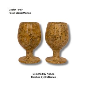 Fossil Stone Goblet Set of 2