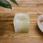 Green Calcite Tea Light Holder