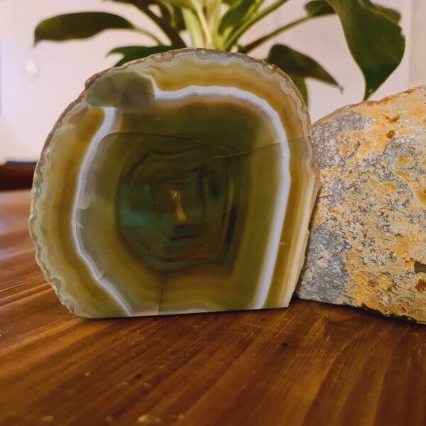 Agate Green Tea Light Holder