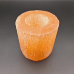 Orange Selenite Tealight Holder