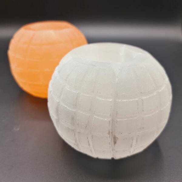 White Selenite Tealight Holder