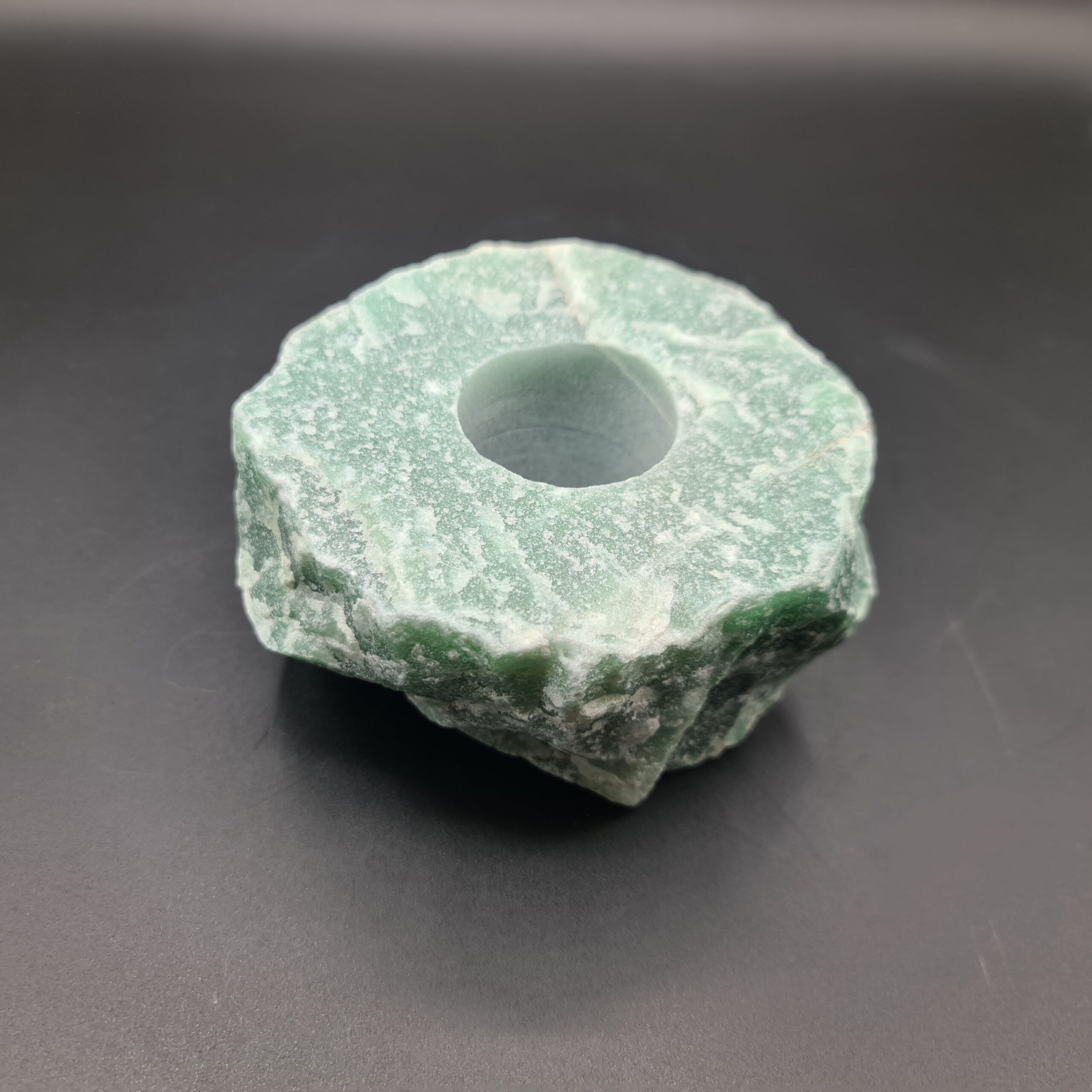Aventurine Candle Holder – Rough Crystal Tealight Aventurine Candle Holder