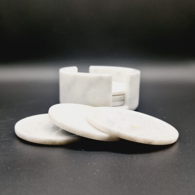 White Marble Onyx Tea Coasters