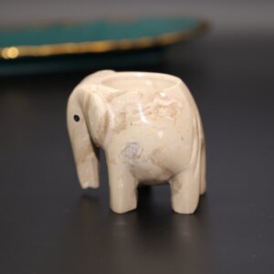 Verona Marble Elephant Tealight Holder
