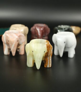 Marble Elephant Tea Light Holder