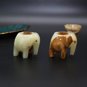 Onyx Elephant Tea Light Holders