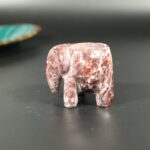 Brown Marble Elephant Tea Light Holder