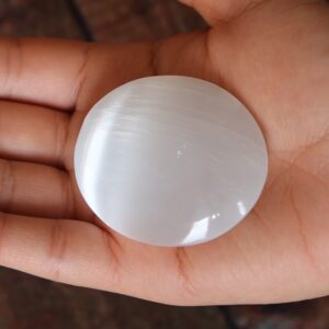 Selenite Palm Stones