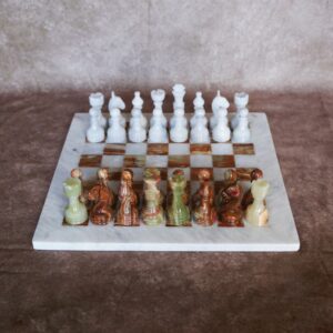 Onyx & White Marble Handmade Chess Set