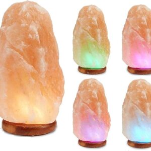 color-changing Himalayan salt lamp
