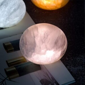 Selenite Lamp Hand Carved