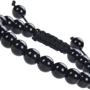 adjustable macrame gemstone bracelet