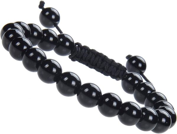 adjustable macrame gemstone bracelet