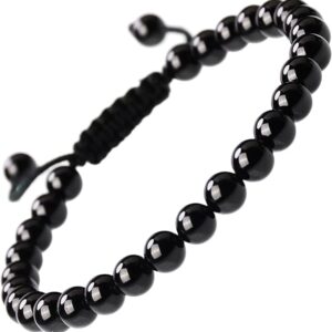 adjustable macrame gemstone bracelet