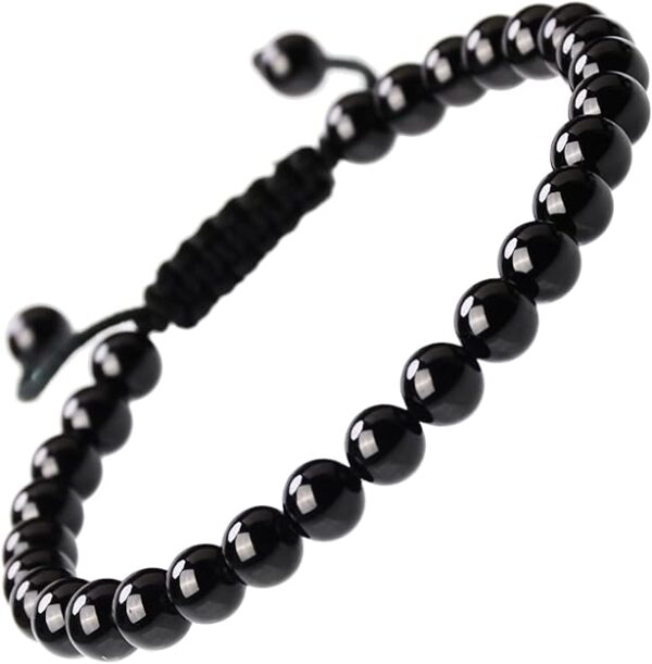 adjustable macrame gemstone bracelet