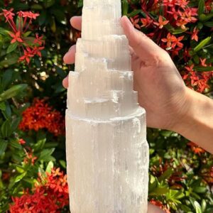 Selenite Skyscraper Lamp