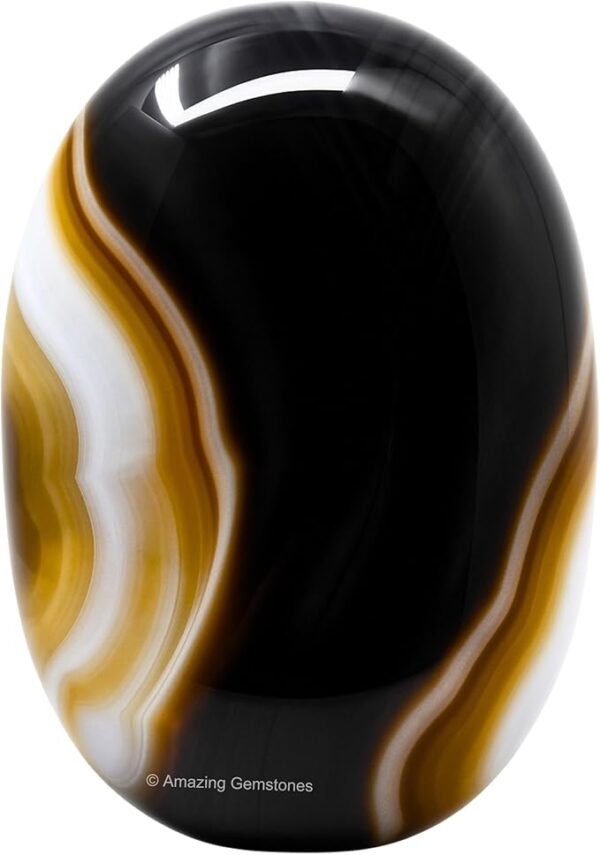 Black Onyx Palm Stone