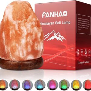 color-changing Himalayan salt lamp