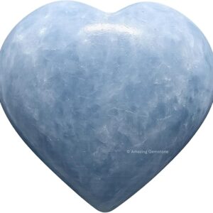 blue calcite crystal heart
