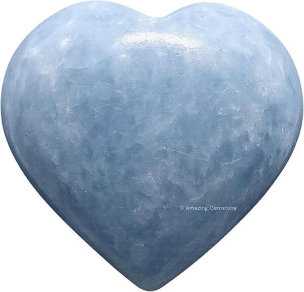 blue calcite crystal heart