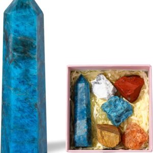 Blue Apatite Crystal Tower