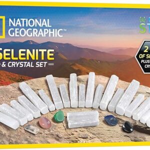 National Geographic Selenite Crystal Set