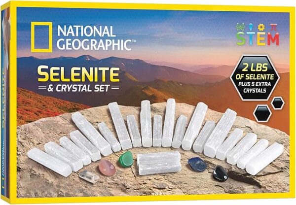 National Geographic Selenite Crystal Set