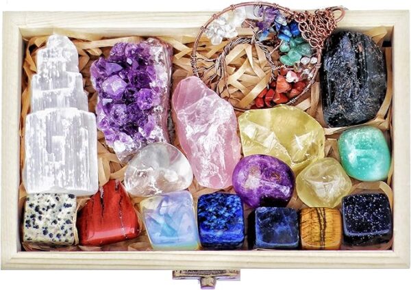 natural healing crystals set