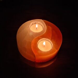 Selenite Yin Yang Tealight Holder