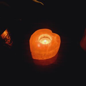 Orange Selenite Tealight Holder